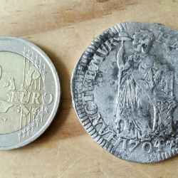 Gulden de plata de 1704, encontrado por Jasja H.