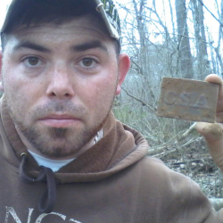 Confederate States of America (CSA) buckle, found by Brandon H.