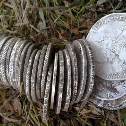 Monedas de principios del siglo XVII, encontradas por Evgeniy P.