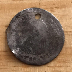 1783 Carolus III silver 1/2 real, discovered by Chris O.