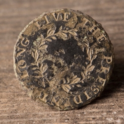 Bouton de manchette présidentiel inaugural de George Washington de 1789, trouvé par Miguel A.