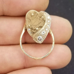 14k gold ring with 10 diamonds, found by John A. and his son