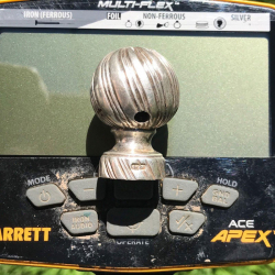 Sterling silver cane topper made between 1830-1865 in London, found by Brandon D.