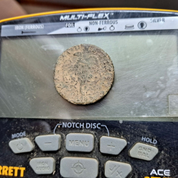 1786 Massachusetts copper cent found by Dennis C.