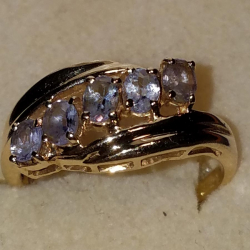 10k gold ring with gem stones, found by Shaun B.
