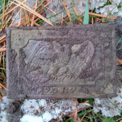 1850s Civil War militia belt plate, found by Gavin H.
