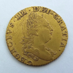 Moneda de media guinea de oro de Jorge III de 1779, encontrada por Andrew C.