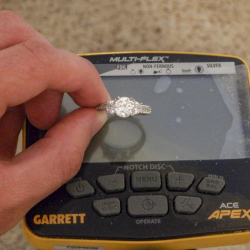 Moissanite 10k white gold ring, found by Nathan