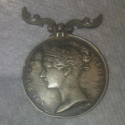 1849 Punjab campaign silver medal award, found by Karl D.