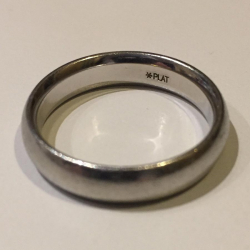 Platinum wedding ring, found by Rj B.