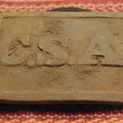 Confederate States of America (CSA) Atlanta Arsenal style Civil War plate found by William Y.