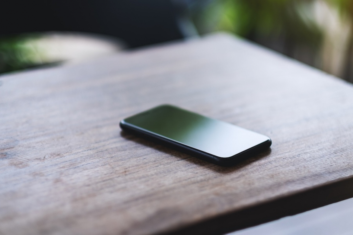 Phone on table